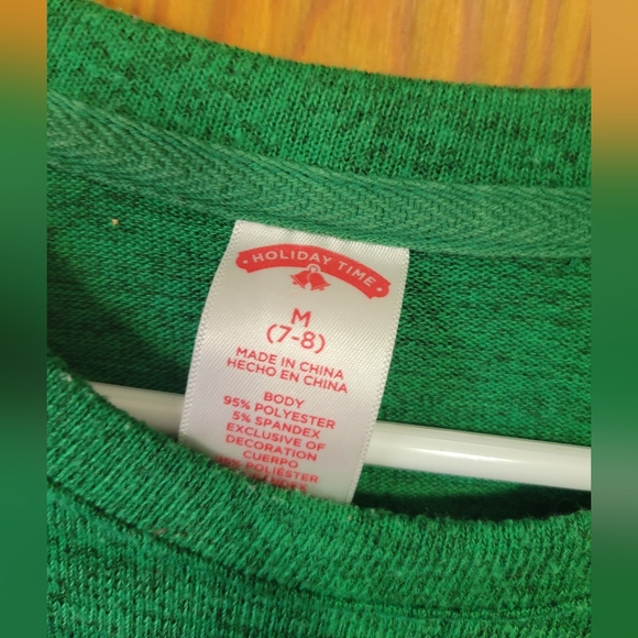 Snowman snowmen festive christmas holiday top shirt girls 7/8 7 8 - Picture 5 of 6